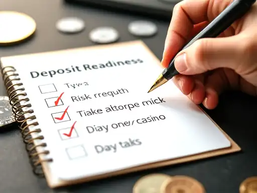 Deposit readiness checklist with policy and payment verification points