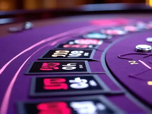 Live table game lobby cards in immersive online casino style
