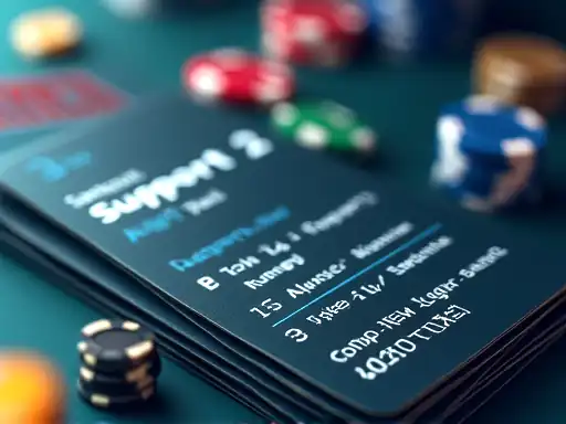 Support chat ticket cards and escalation flow in casino operations context