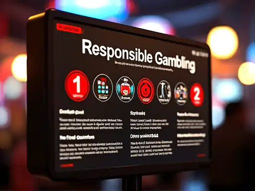 Responsible gambling warning indicators and stop-loss planning visuals