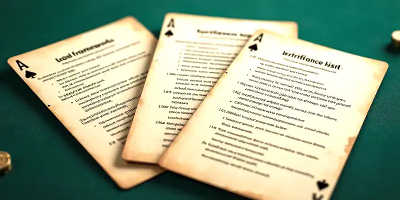 Terms and conditions framework illustration for casino bonus and payout rules